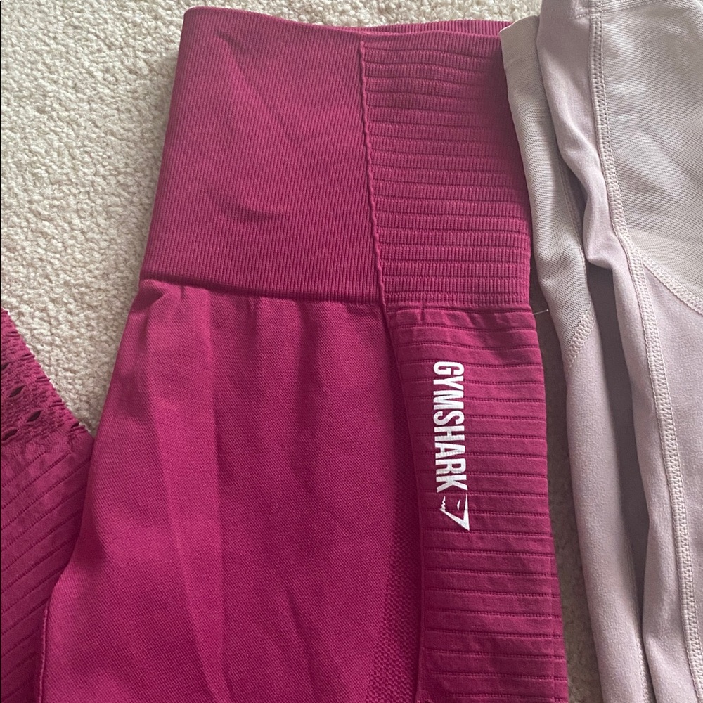 Gymshark 2 pair workout leggings. Mediums. - Picture 3 of 8